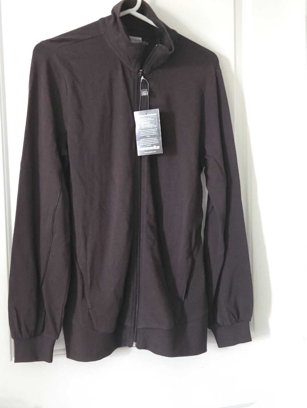 Marika Women Full-Zip Lightweight Sweater Jacket - Dark Brown Size L